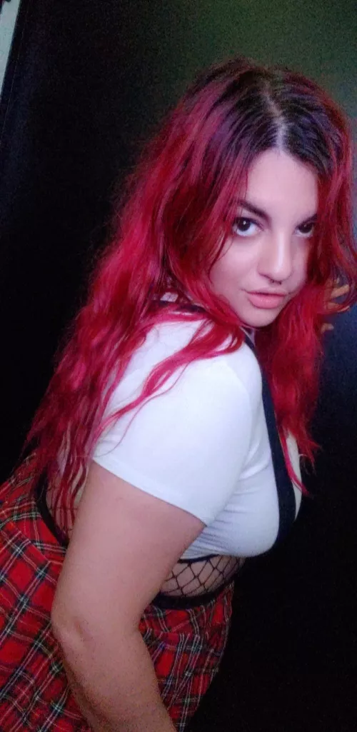 Redhead hottie wants to be taught a lesson in her schoolgirl outfit @sugar_bellz420 by SugarBellz