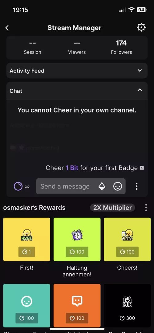 Twitch app not letting myself chat in own stream + illegible chat overall by osmasker