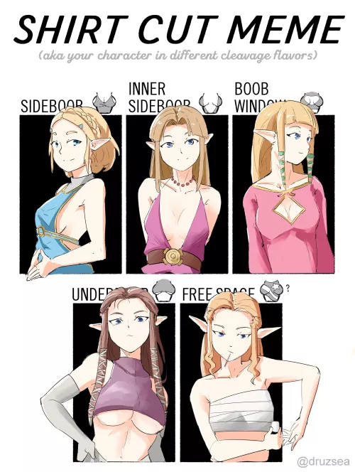 Zelda with different cleavage (AutomaticGiraffe) by Particular_Push4519
