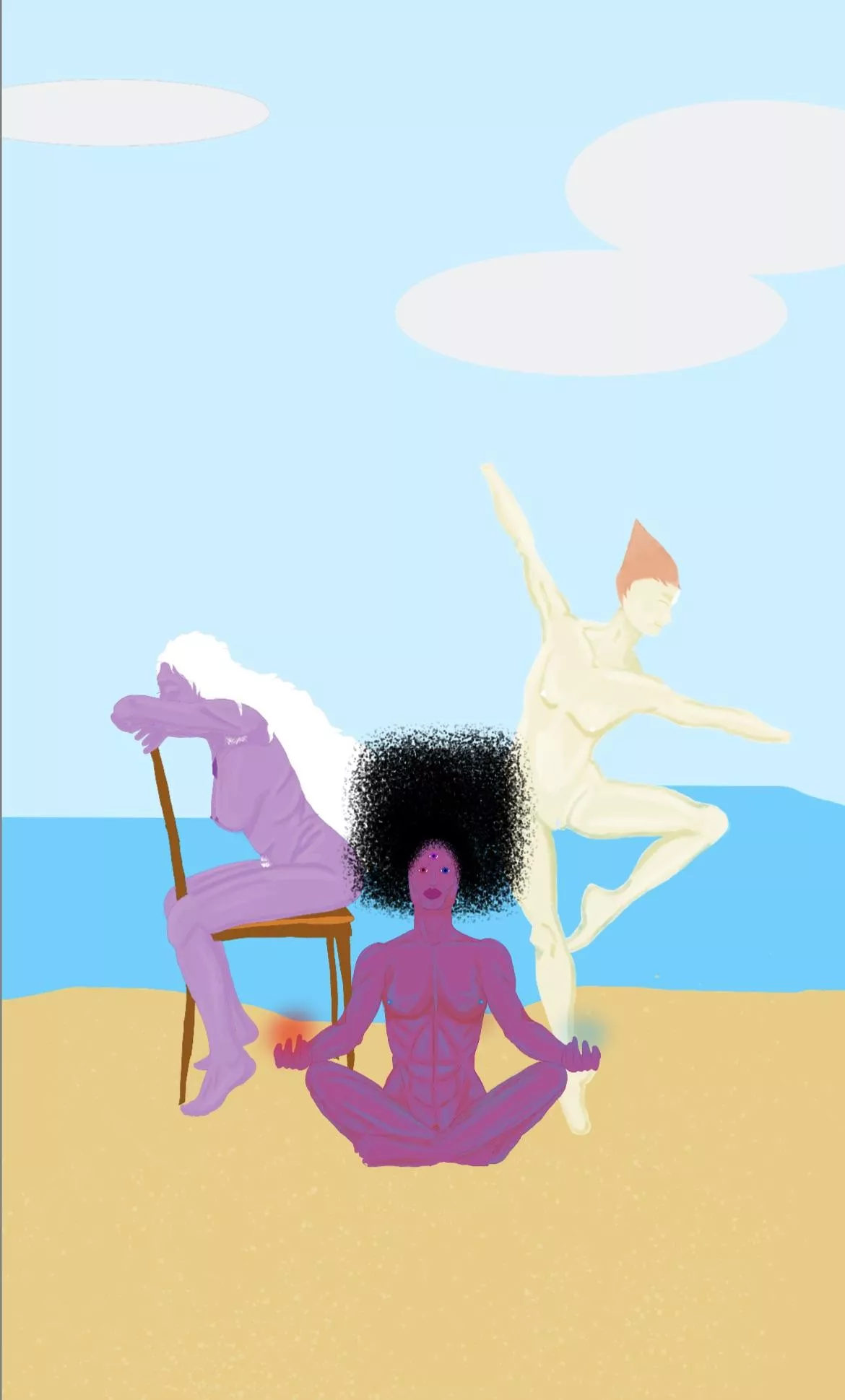 Crystal gems drawn by me posted by NaturistFriend22