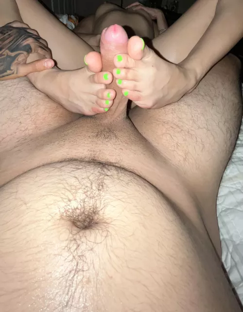 Gf green toes so sexyyy by JayTuc1212