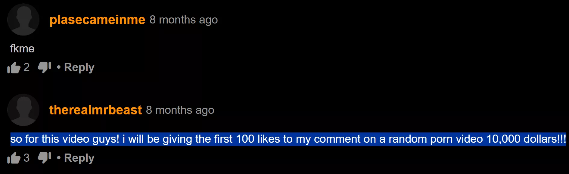 Oh dear lord Mr.Beast on pornhub!! posted by SudhirDuh