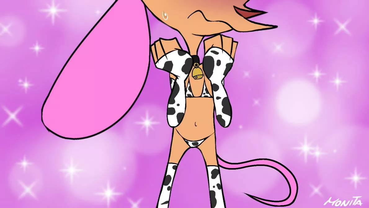 Ren in cow suit posted by aliyal007