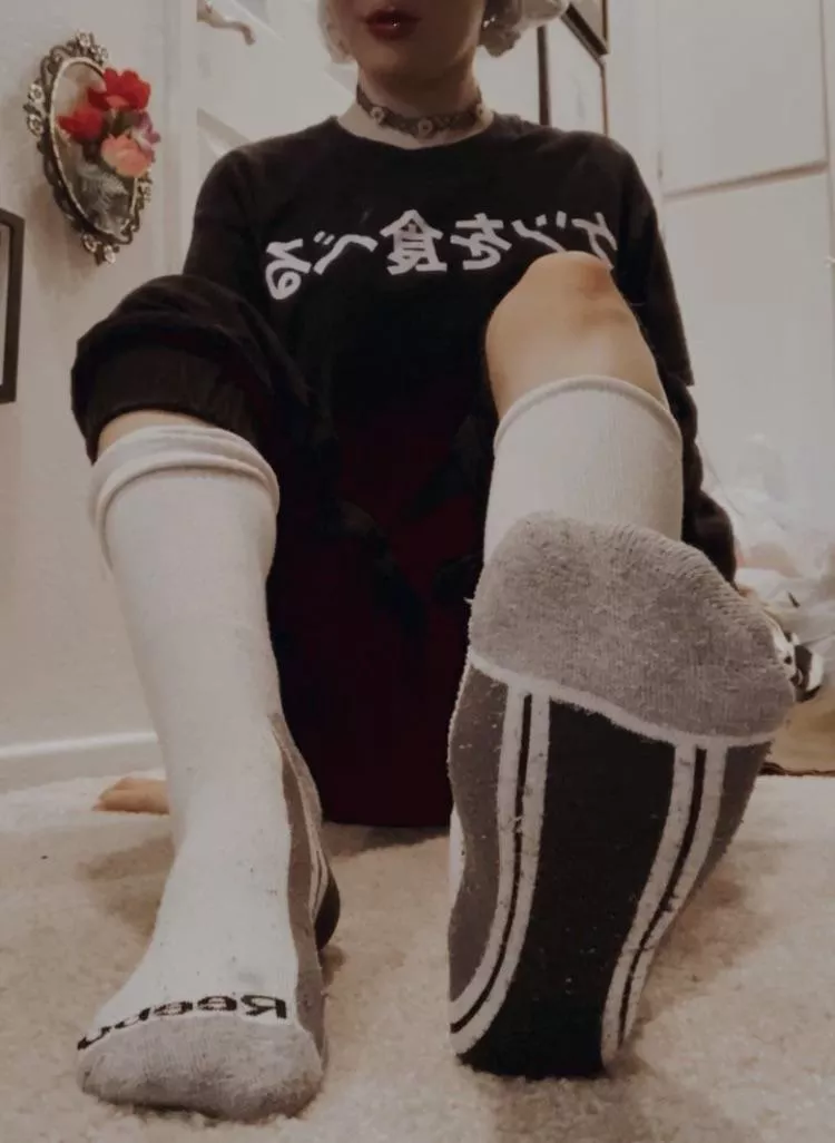 [selling] Long and getting dirty today! Get these long socks for $25~Selling panties/socks/bras and more~ posted by SlutSellingSocks
