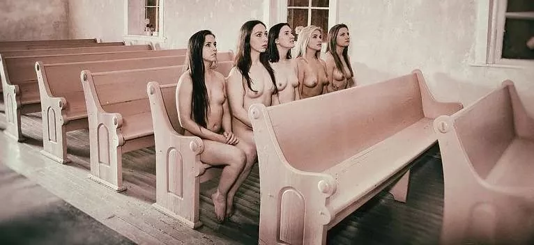 These girls in a pew. Seems like several too few. Is this a haiku? posted by xplor3r7171