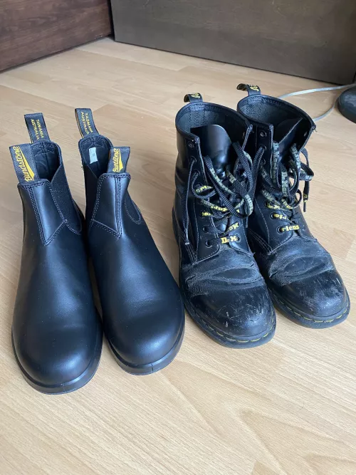 Time to retire the Docs, opted for Blundstones with Vibram sole by poooob