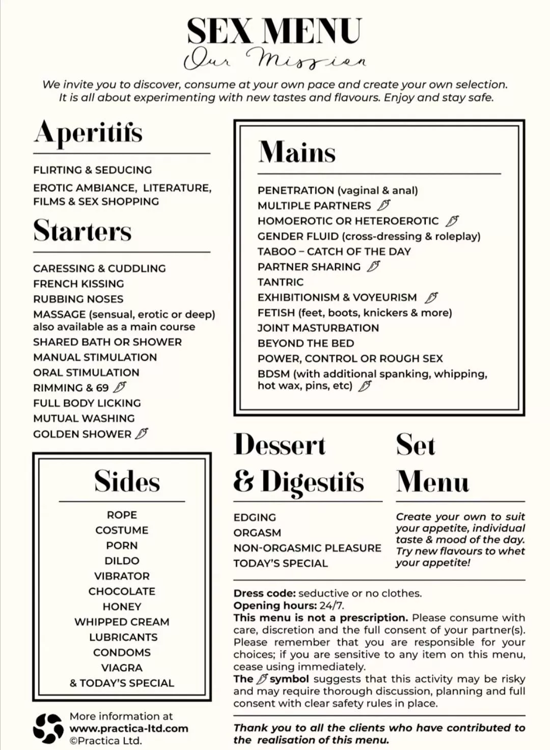 What's on the menu? 😉 posted by AllThingzCasual