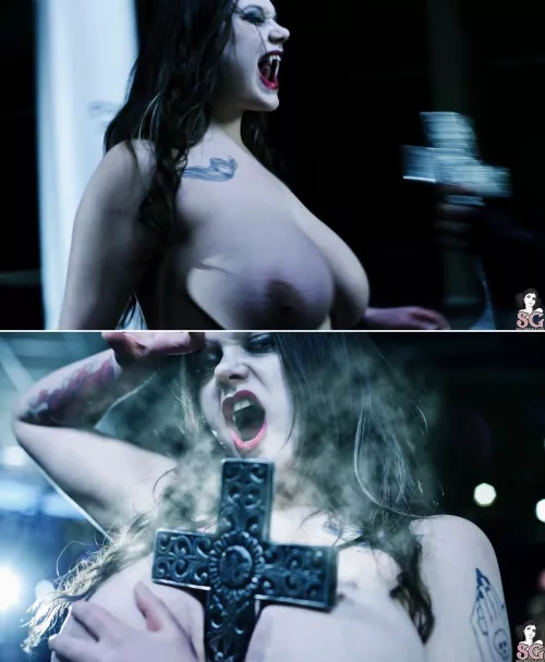 Would you survive this vampire attack? 🗡️ Model: Clio by SuicideGirls