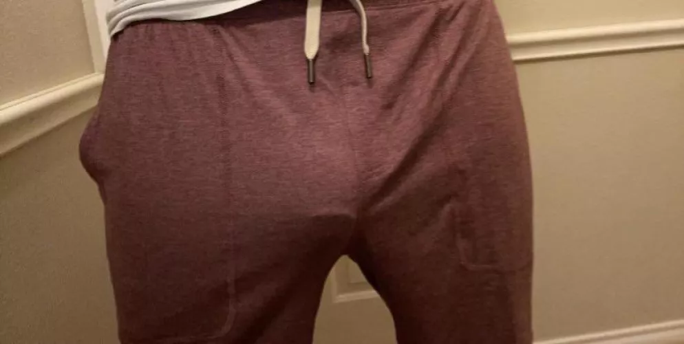 I think these shorts make my cock look big by hornyandbackagain