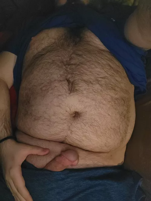 Lil guy peeking out of my shorts, anyone wanna take care of him? by DogDaddy97