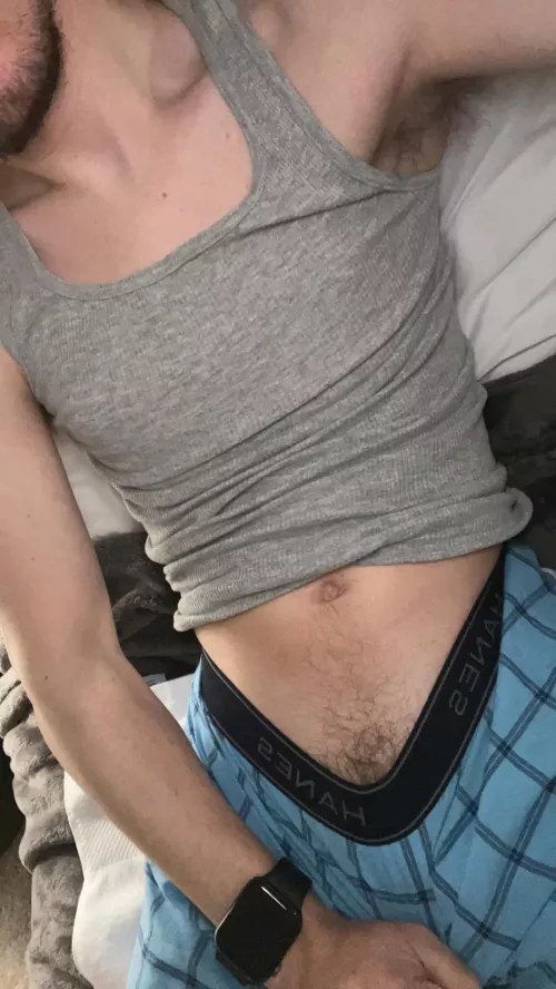 My smooth twink body is no indication of how hairy I am under these boxers 😜 by funnybutt69