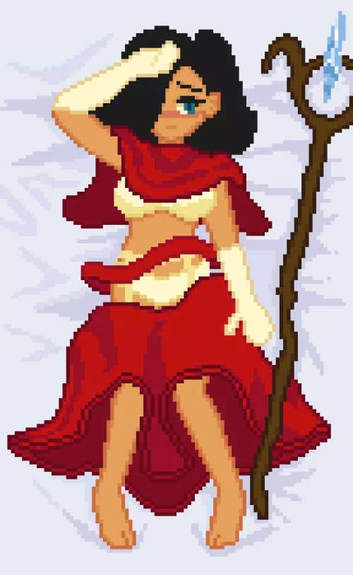 Pixel art body pillow. (96 x 156 px, resized) by LilBakunawa