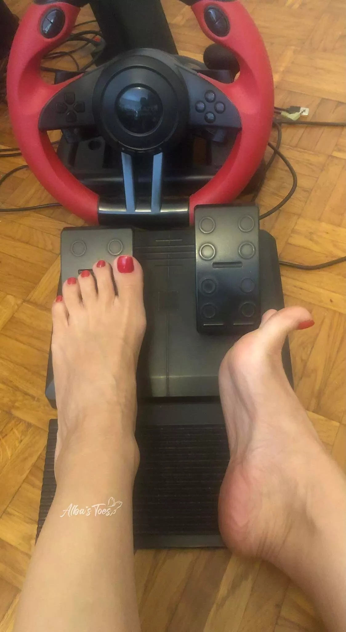 Someone was playing games, and I was playing with my feet, of course(oc) posted by albastoes