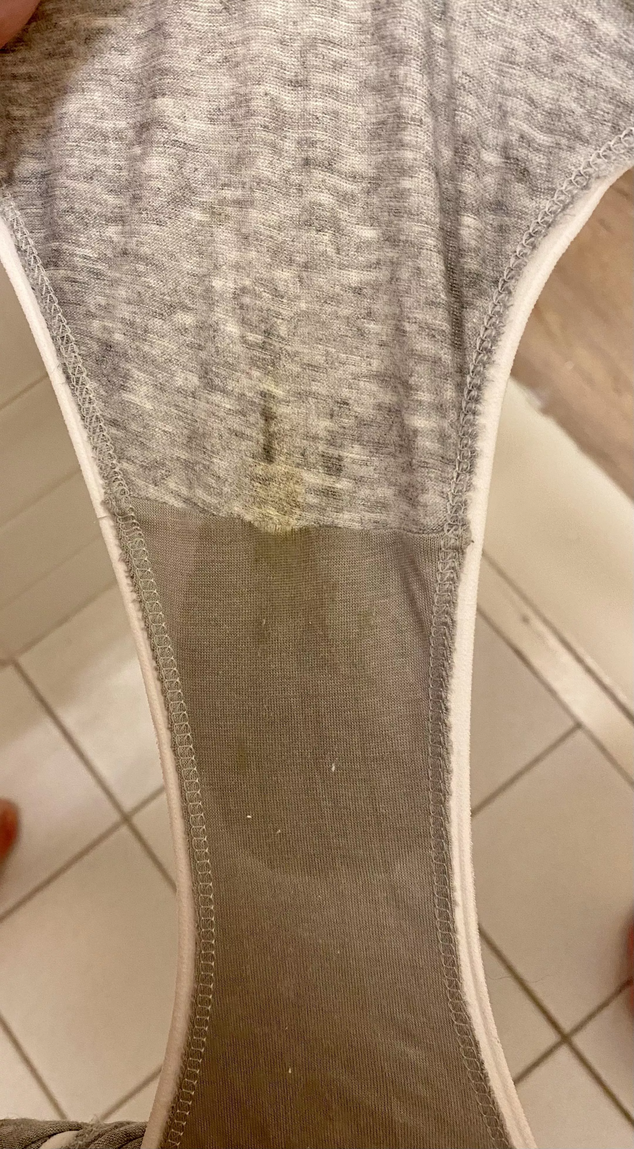 End of the day panties, sweat mixed with all the good stuff, smell incredible posted by Snacky_thiccums