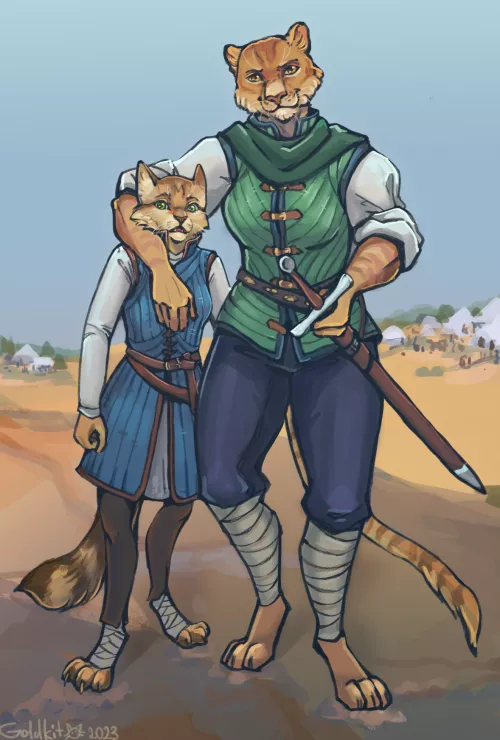 - Look how strong and brave my squire is, let's test her strength! - Pls, I don't want to be here... [art by me] by AureateCrocus