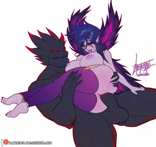 [OC] Morgana in Stockings getting her fat Gothussy Plapped (Shinda292) by Shinda292