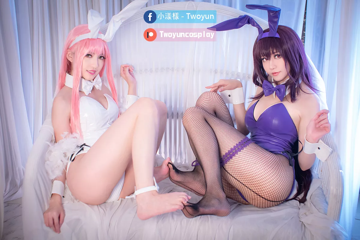 Queen Medb & Scathach bunny (FGO) by Twoyun & Lovernori posted by xenobitex