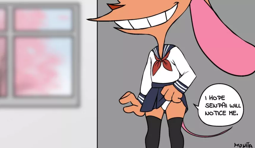 Ren in High School by aliyal007