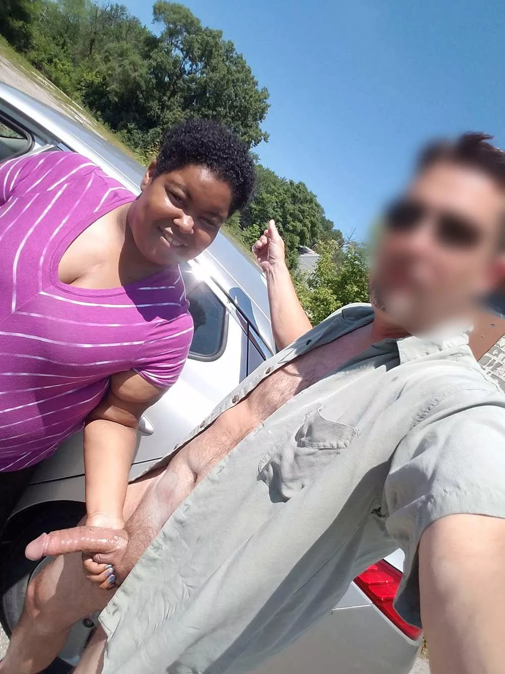 She stopped to grab my balls when she caught me naked outside posted by United-Soft7623