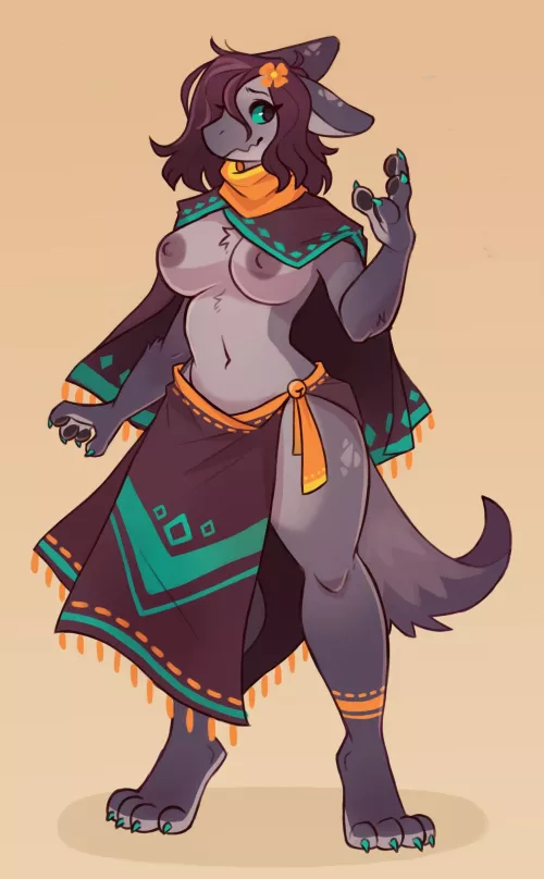 Shy dragon lady [F] (Retros) by 5headedragon