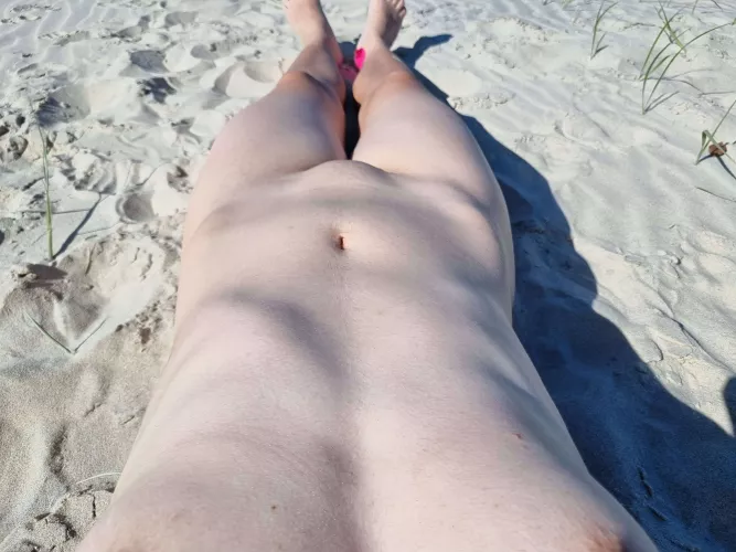 Taking in the sun nude on the beach ;) by KinkyMates69