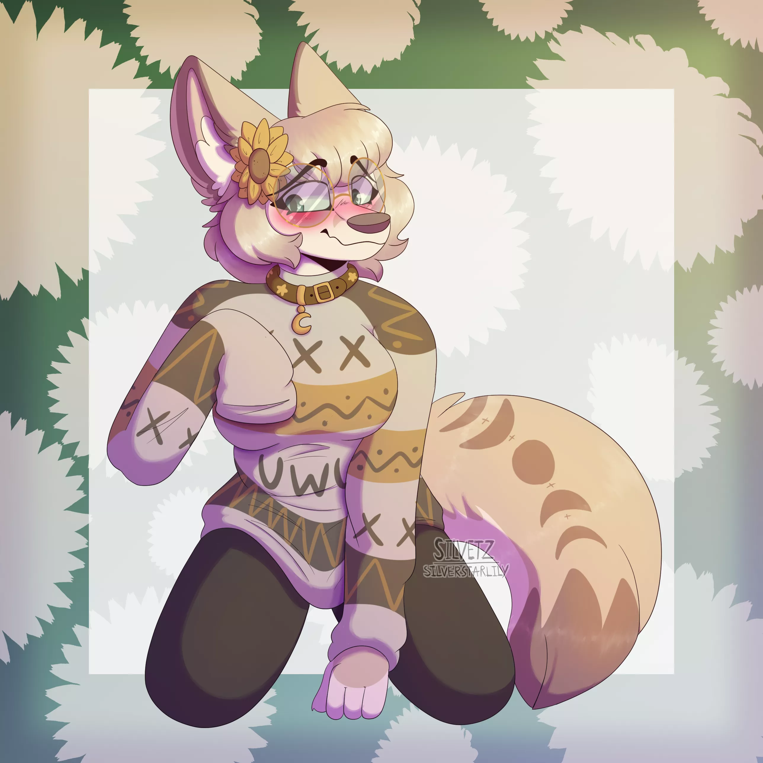 wonder why she's blushing...[art by me @silver.starlily on Instagram] posted by Silverstarlily