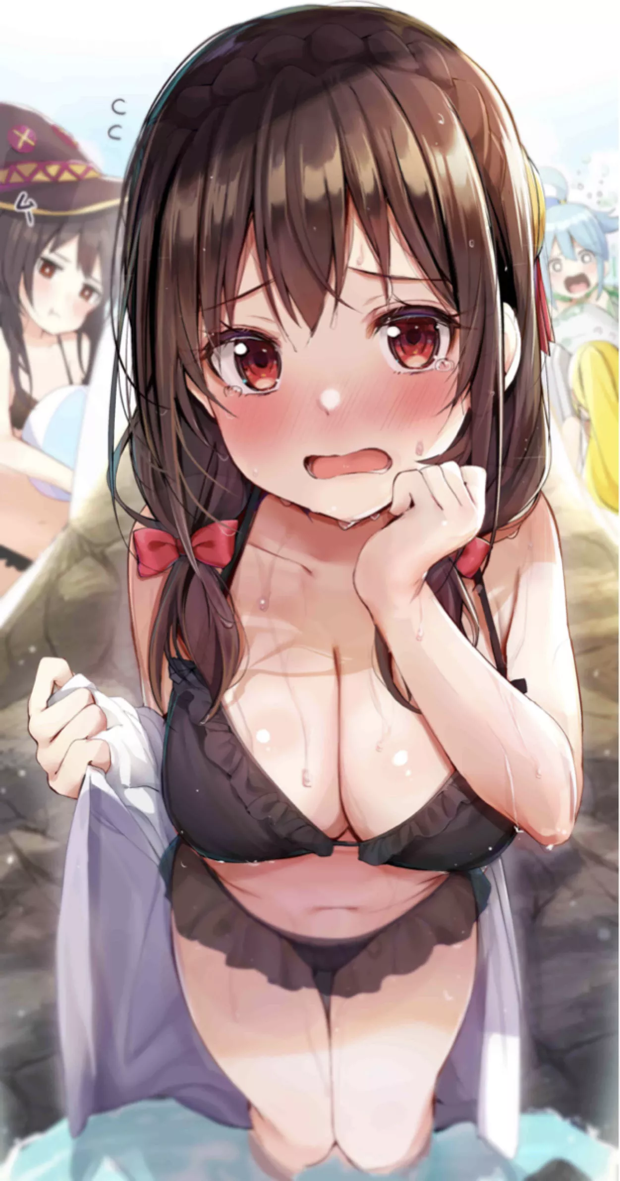 Yunyun got Nervous while Show Off her Frilled Black Bikini [Konosuba] (Rouka) posted by ecchi_neko