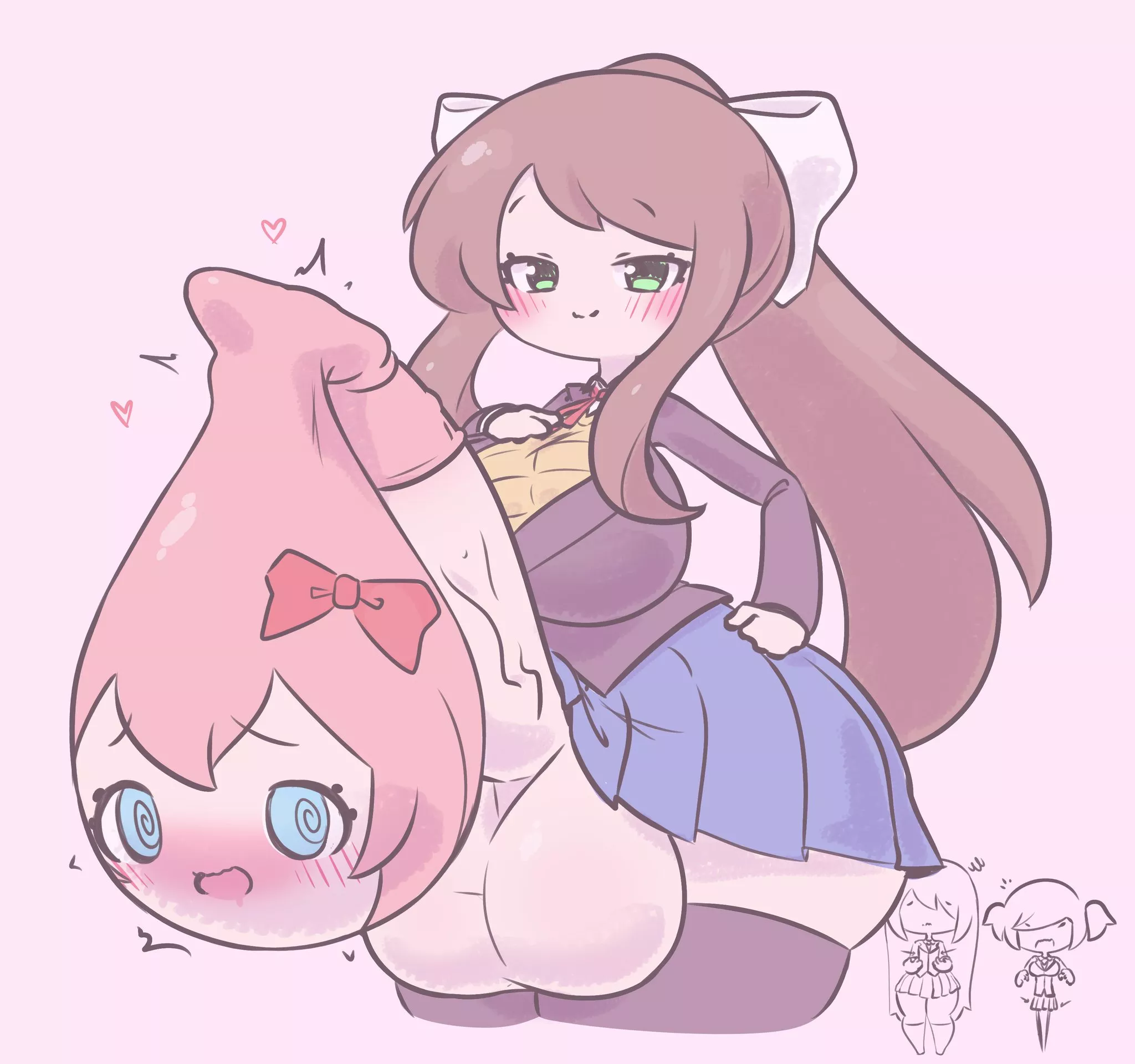 I uhhh, uhm... Futa Monika and condom Sayori. posted by Otherwise-Ad-3956