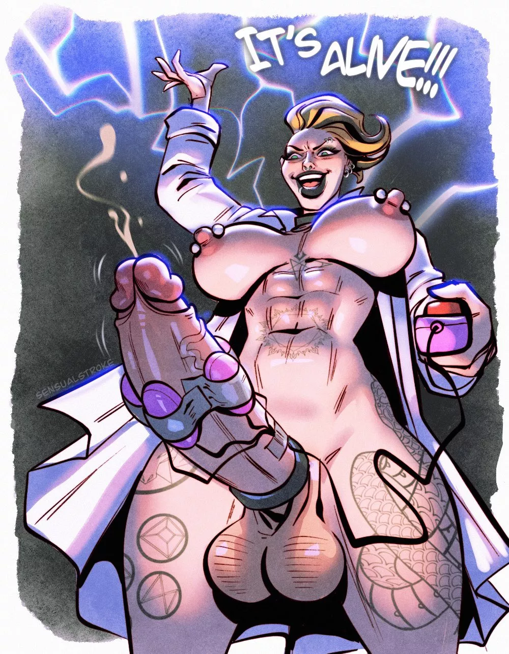 The monster dick is ALIVE! (SensualStroke) posted by Vikalex_Art