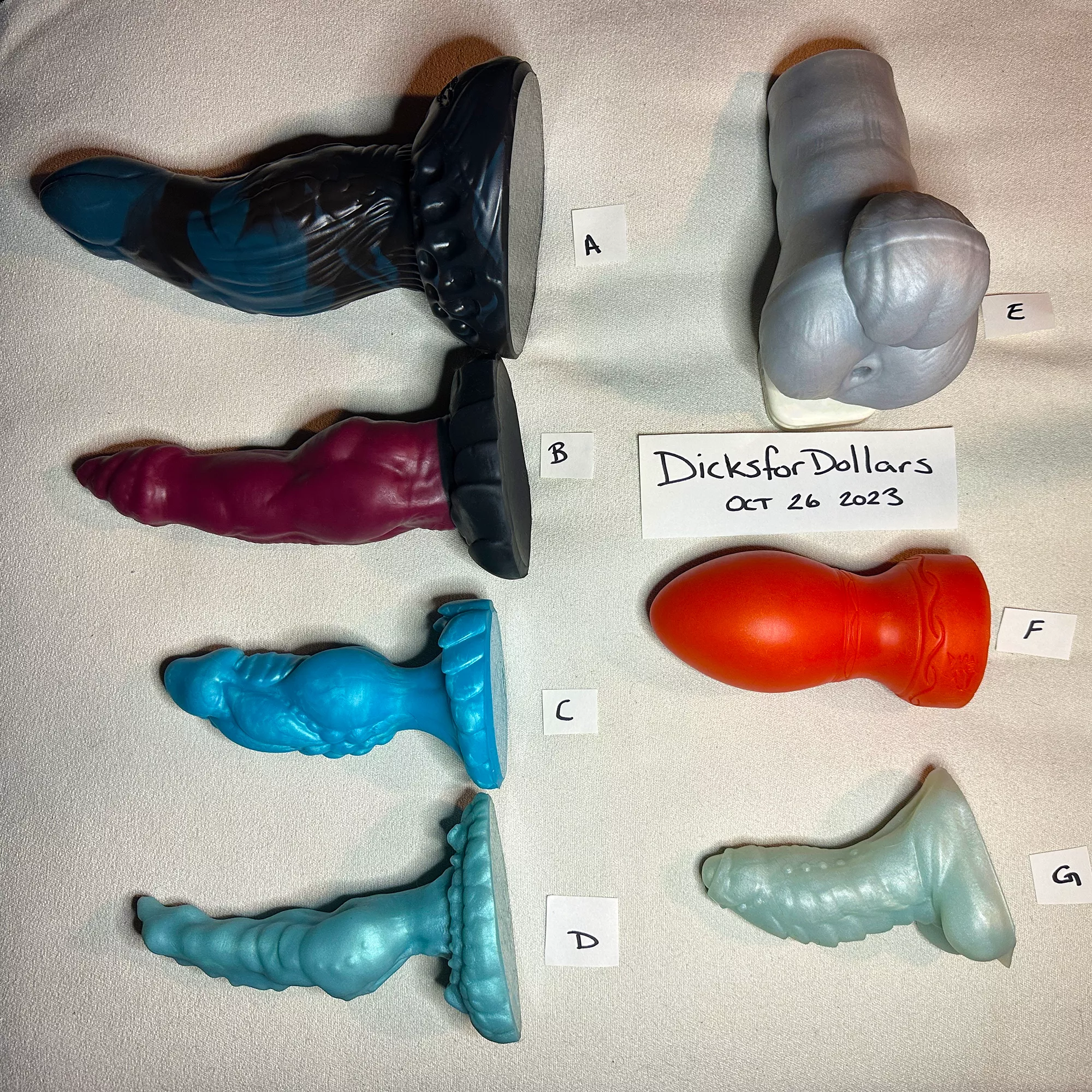 WTS (location Canada) - Demogorgon, Vasu, Hunter, Elden, Snowball, Egg Plug, Flint Packer - Details in Comment posted by DicksforDollars