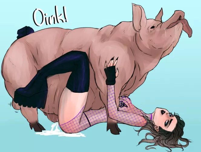 A boar's orgasm can last up to 30 minutes, she's gonna be there for a while (reganblair666) by Dirty-Anonymous2