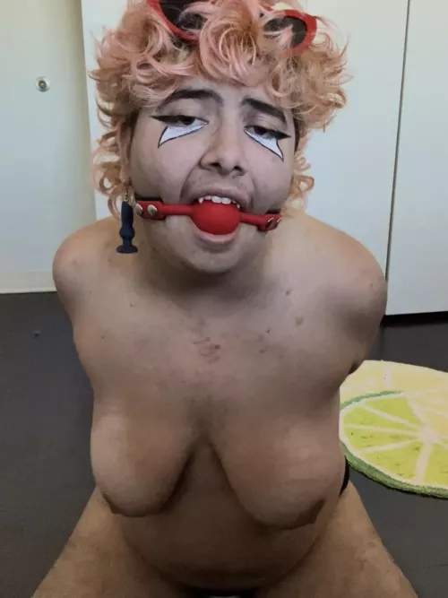 fangs & ballgag 🥵 by kel-pillow