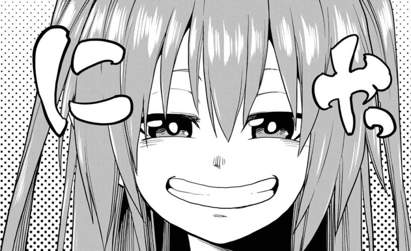 LF Mono Source: 1Girl, Black dots background, Grin, Foreign text, Smile by AaronNCB