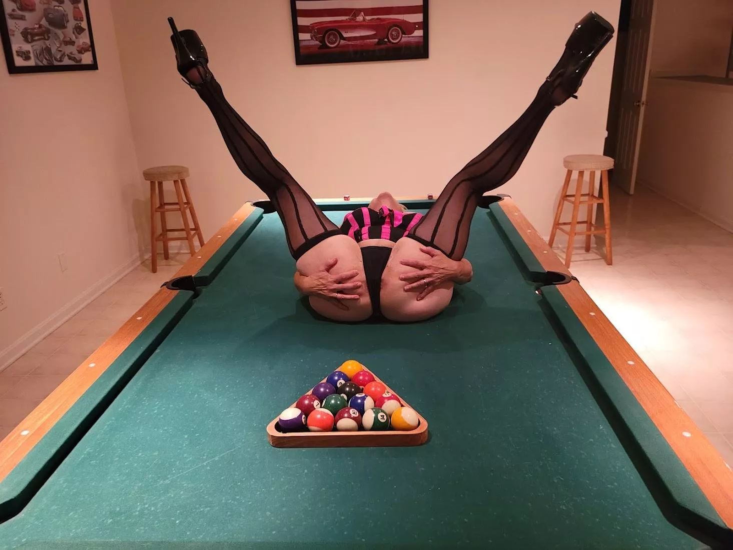 MY wife shooting pool posted by Venuss2415