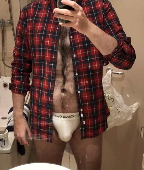 Plaid shirt and a white jock, the perfect combination for autumn! (43) by Richardse110