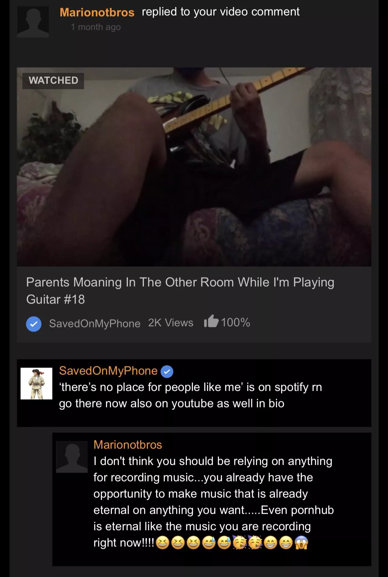 “pornhub is eternal” posted by genuinedisinteres