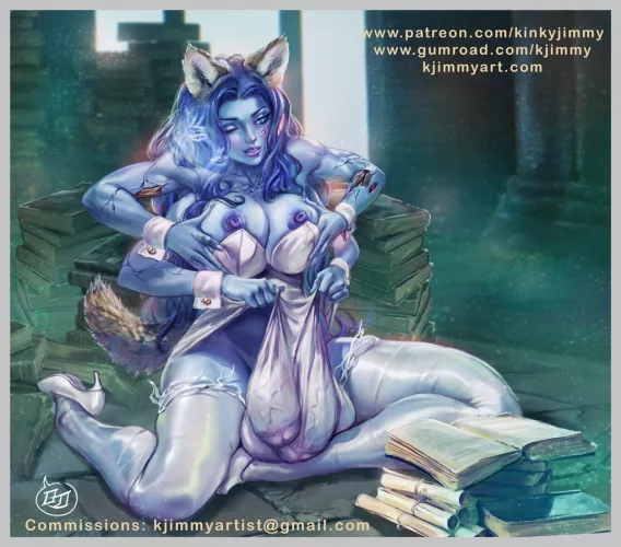 Ranni and her doublebulge (Artist:KinkyJimmy) by White-Whiskey