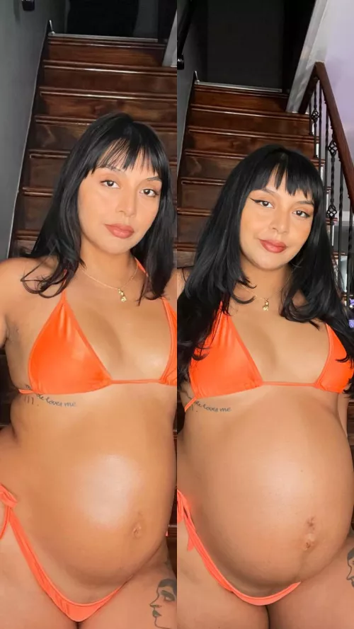 Slightly pregnant at 5 months pregnant to 9 months by santanathestripper