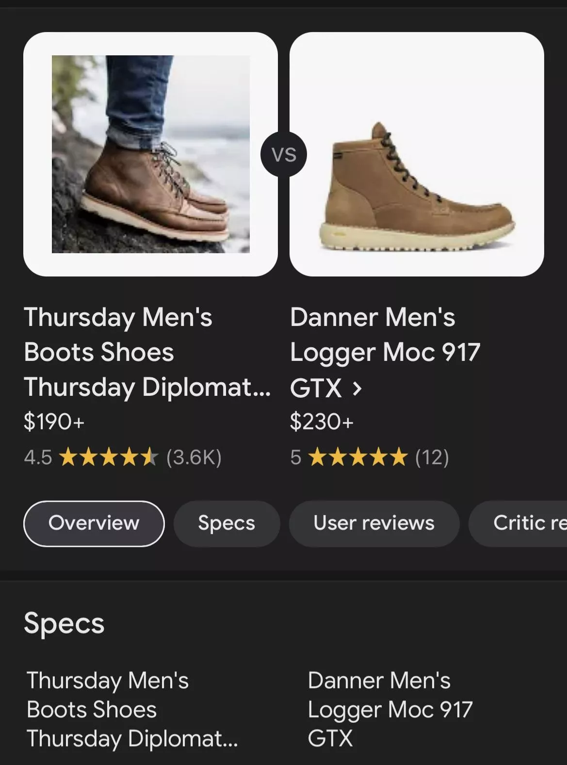 Thursday or danner!? posted by burnerw