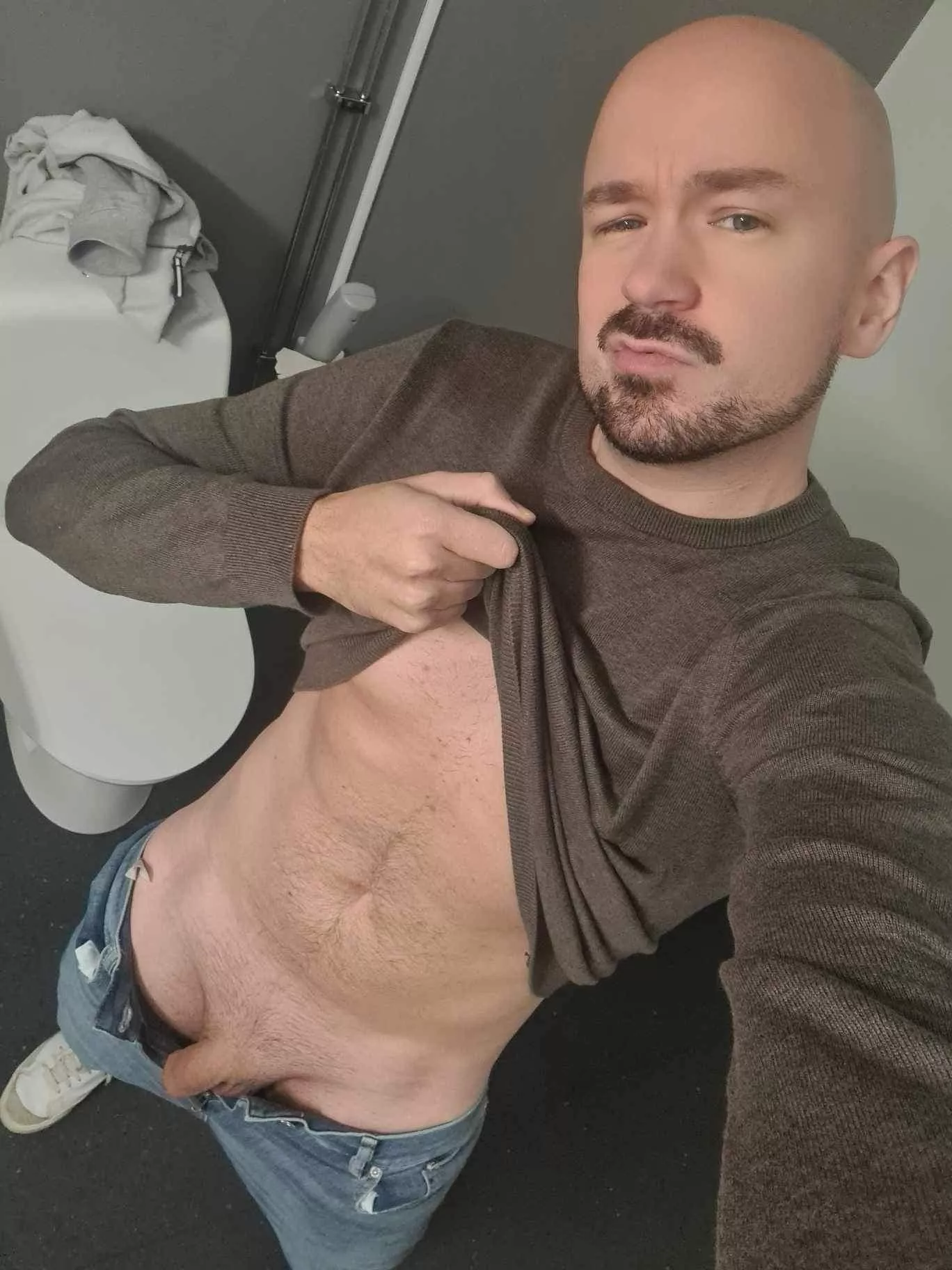 Work toilet selfie 😇😈 posted by R-Ippolito