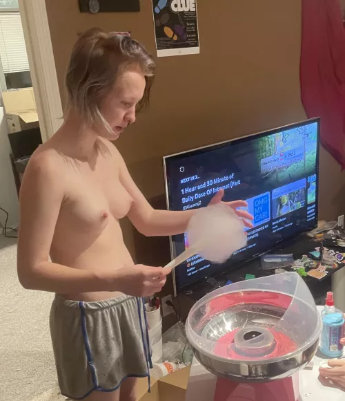 Yep. Just making some cotton candy by TheNerdAndHerBird