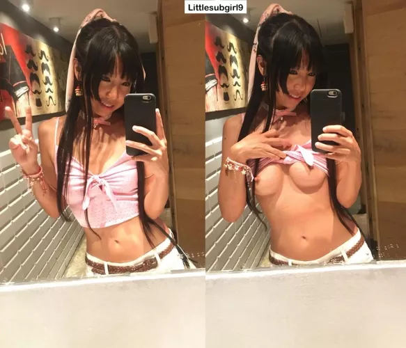 I almost got caught in the bathroom at restaurant taking this for you by Littlesubgirl9