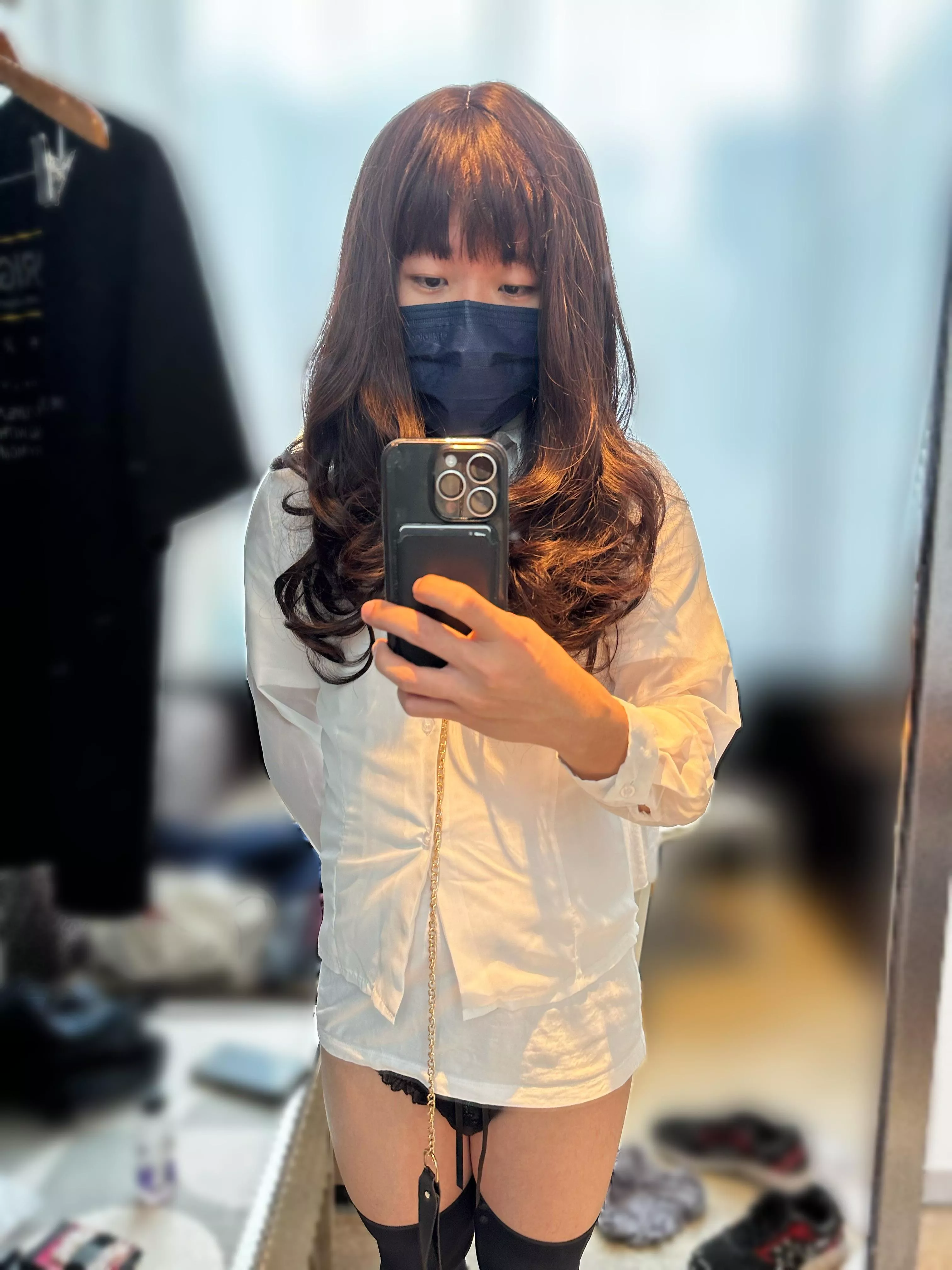 Selfie, while waiting for master🤭🤭 posted by BLUEYOLOBABY