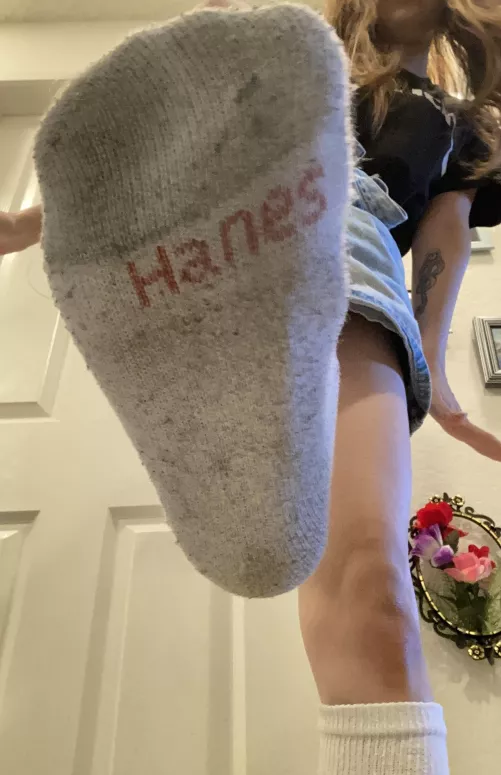 [selling] POV: You are so little I stepped on you! Get these crews for $25~Selling panties/socks/bras and digital content~ by SlutSellingSocks