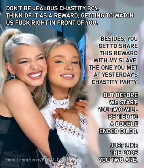 She fucks her friend while you and her slave watch – Day 28 | 30 Days Of Chastity (Locktober) [roommate] [Model: Zolotova] by BDSM-Overlord