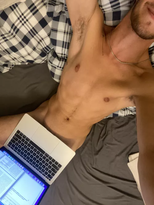 Studying naked in bed would be a shame if someone happens to blow me by HistoricalRaise9744