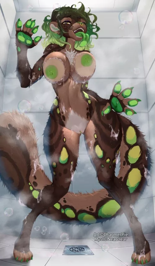 Up against the glass [F] (@charmerpie) by archaicmyth