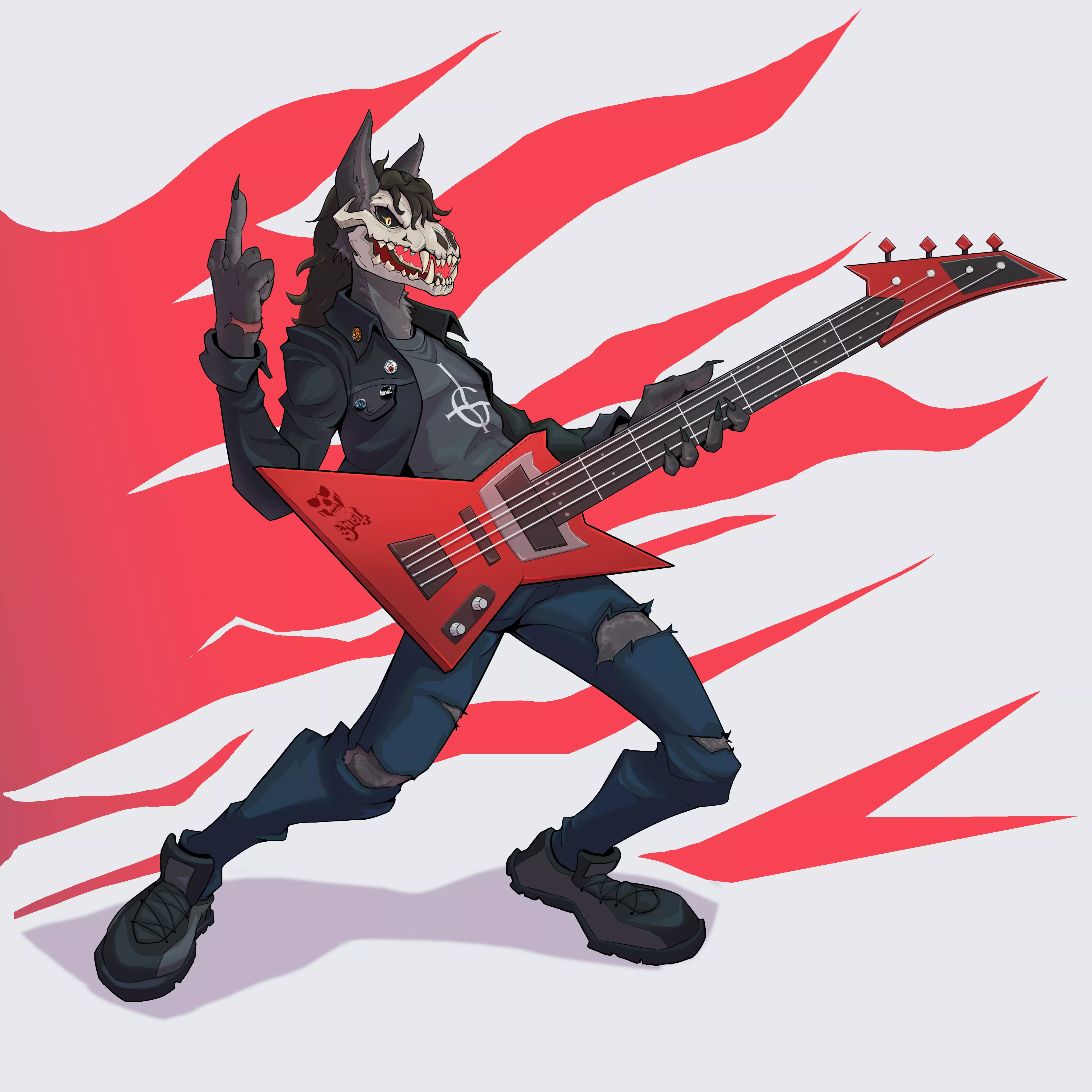 🤘🎸🔥 Give a name to this burst of musical energy! 🤘🎸🔥 (art by me) posted by nodly_