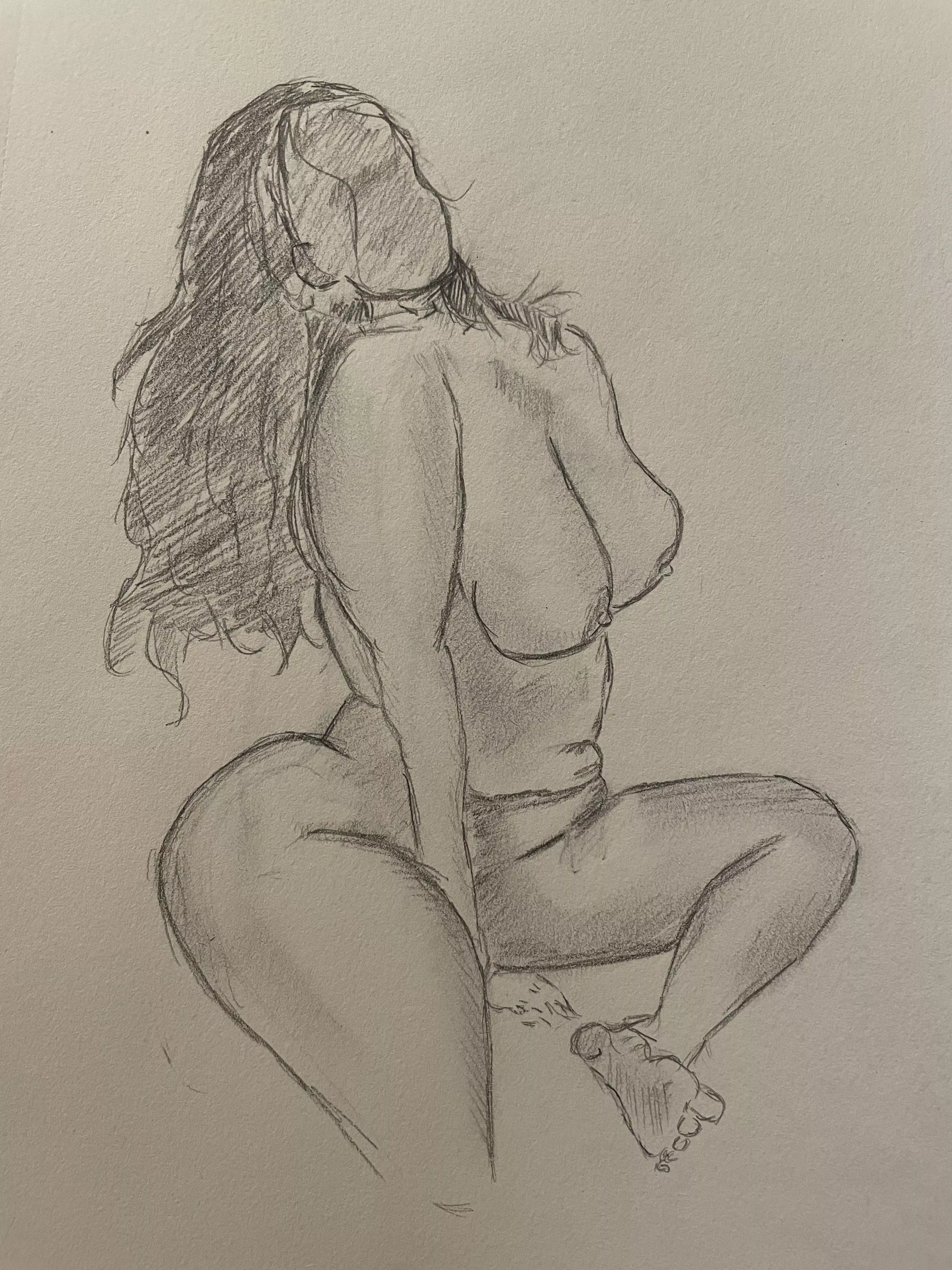 Goddess, sketch of the gorgeous u/foxxxcandy posted by Ch1nchillaRage_