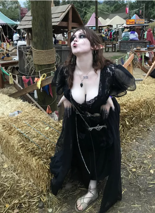 Goth ren faire boobies by bossbabybitch97